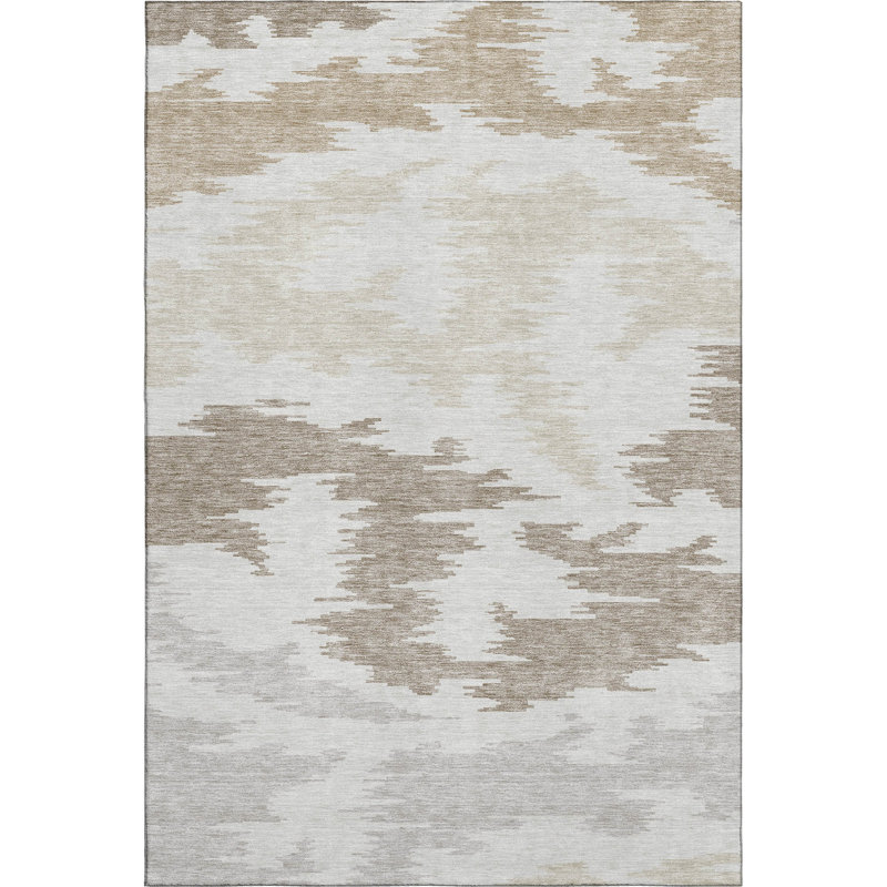 Premium Machine Washable Lisse Ivory Rug, Rectangle 3' x 5'