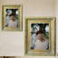 Cadre photo 3 pièces 8 "x 10" style antique avec support de table et crochets muraux or antique