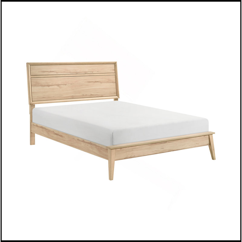 Mobilier de chambre à coucher en bois de chêne naturel de style classique avec grand lit de style classique 1 pièce
