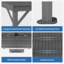 Pergola murale de terrasse avec toit en acier galvanisé incliné-123258202-123258209