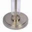 Brushed Nickel Floor Lamp With 3-Way Rotary Switch Clear Glass Body  Metal Base