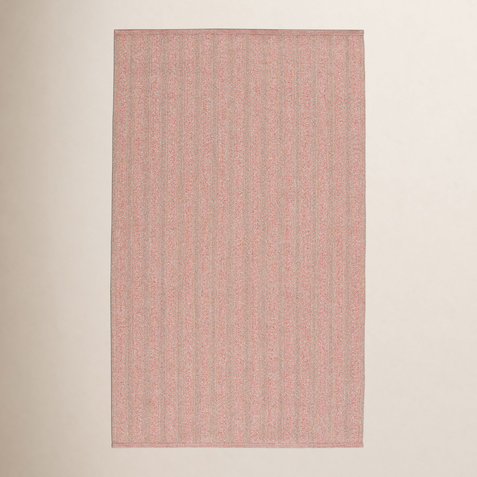Dieterich Rose Hand-Woven Striped Outdoor Rug, Rectangle 5' x 8'