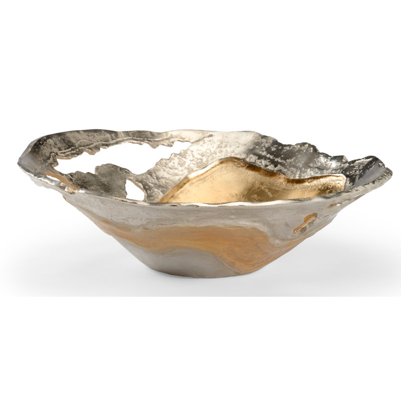 Van Metal Decorative Bowl, 5.5" H x 18" W x 18" D