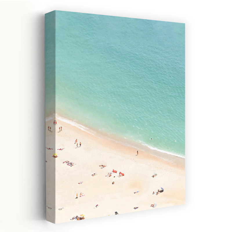 «Beach Set 1», art mural contemporain, H 48 po x l 32 po