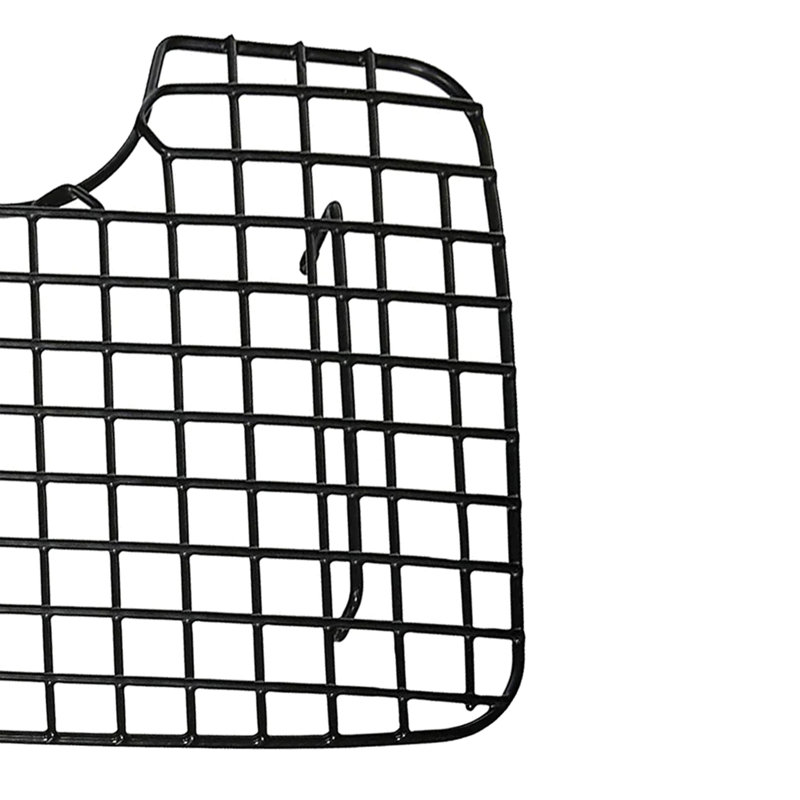 Black Durable Steel D-Shape Sink Protector for Kitchen