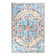 Non-Slip Machine Washable Red/Teal/Gray Oriental Area Rug