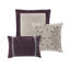 Édredon en faux suède 7 pièces pour très grand lit, mauve-121232367-121232363