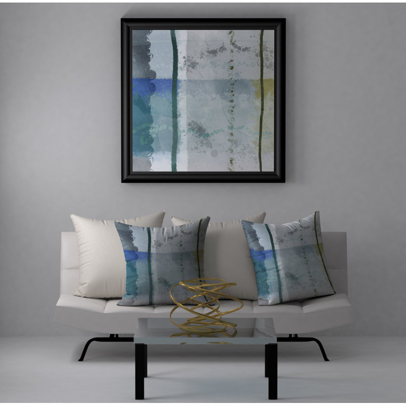 Abstract Reversible Throw Pillow, 24" x 24"