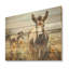 «Donkey Flower Meadow Landscape I» - impression d'âne sur bois-822765657