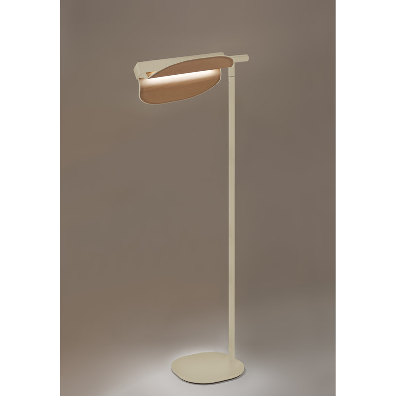 Omma LED Floor Lamp, Natural Beech, Gold
