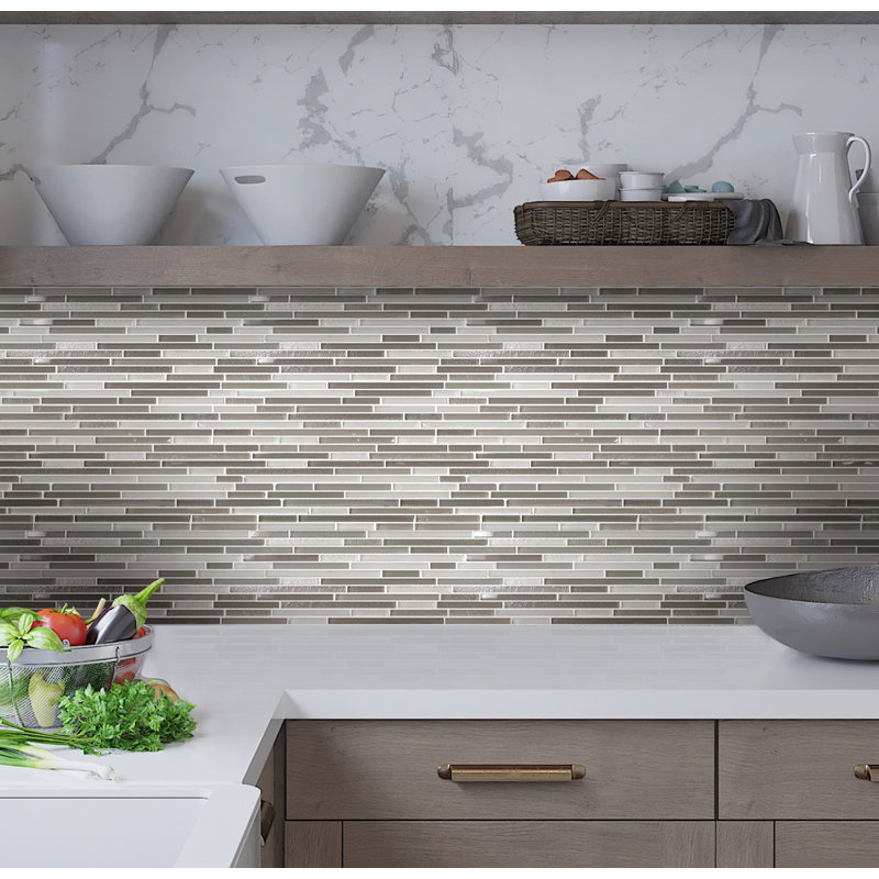 12" x 12" Glass Linear Mosaic Wall & Floor Tile