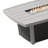 Baecher 24.61" H x 51.97" W Aluminum Outdoor Fire Pit Table with Wicker Base and Hidden Fuel Tank Storage-1167826890
