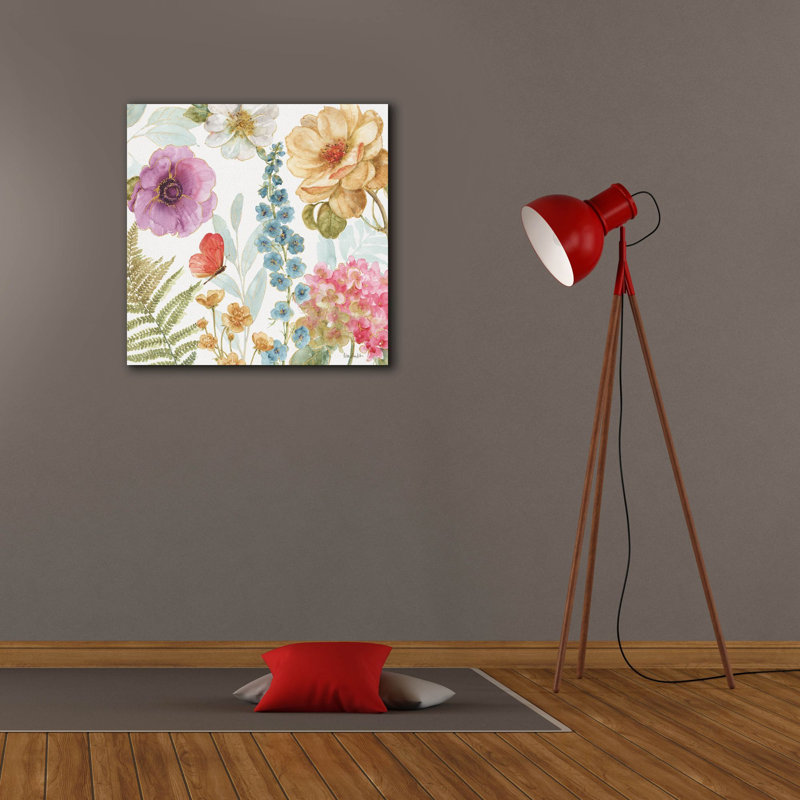 «Rainbow Seeds Flowers III» par Lisa Audit, art mural sur toile, H 26 po x l 26 po x P 1,5 po