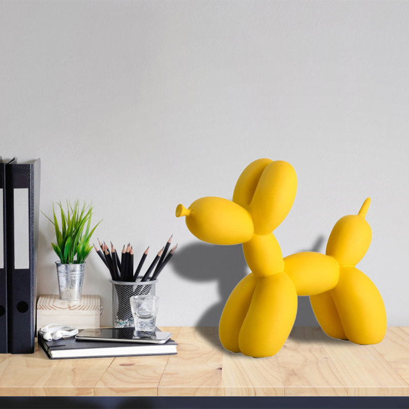 Ornement de statue créative pour chien ballon (1 pièce) - Figurine décorative pour chambre à coucher, bureau, plusieurs couleurs disponibles