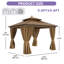 Pavillon de jardin permanent en aluminium-88549359