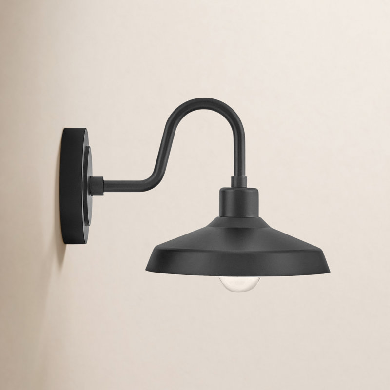 Vanielle Composite Wall Light, Black, 9" H x 9.5" W x 13.5" D