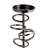 Modern Metal Aluminum Spiral Ring Pillar or Taper Candle Holder with Clear Square Base - Contemporary Sculptural Design Accent Decor for Stylish Tabletop or Shelf Display-87058132-87058134