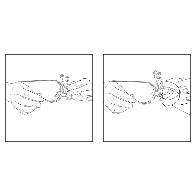The Original MantleClips™ Stocking Holder, White Silver