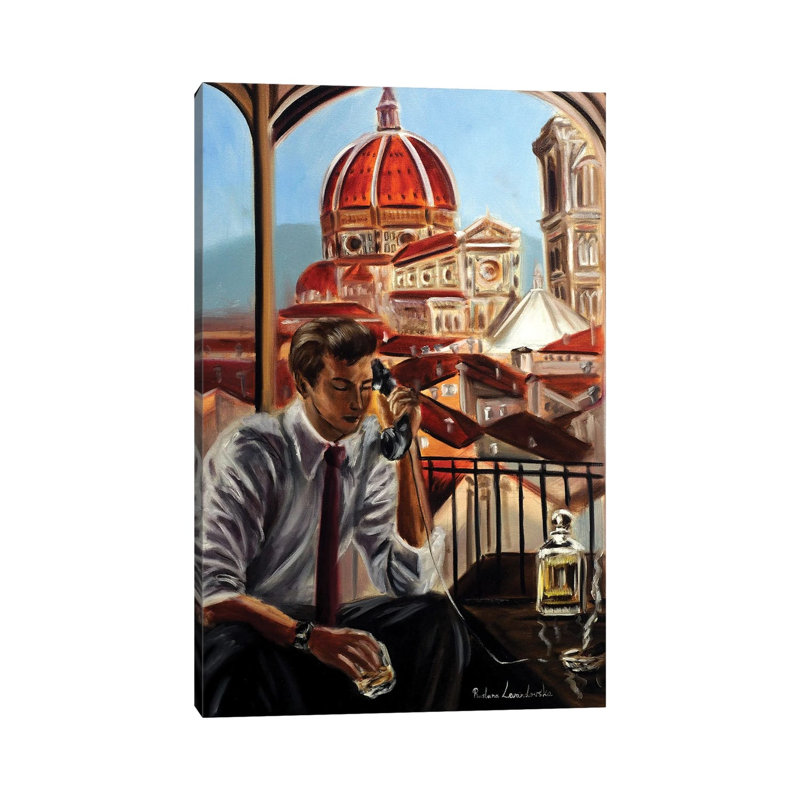 «A Call From Florence», reproduction d'art sur toile tendue, 18" x 12", Gallery Wrapped Canvas, No Frame
