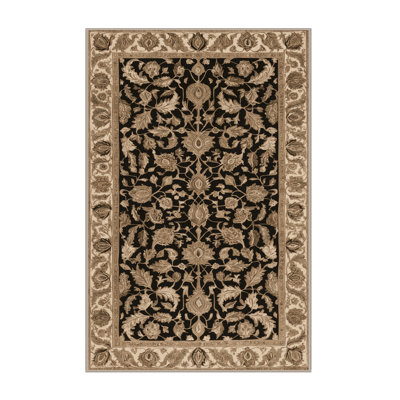 Machine Washable Persian Brown Area Rug