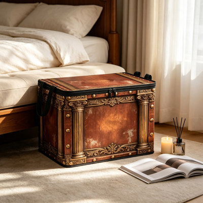 link up with 1Pcs Storage Box Fabric Imitation Wood Grain Foldable Storage Box Large Capacity Clothing And Toy Organizer With Lid