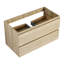Meuble-lavabo 36 po - finition chêne, fixation murale pour espace, amplement de compartiments de rangement-2131156781-2131156778