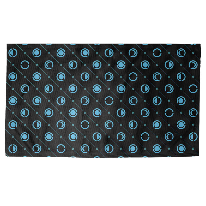 Tapis décoratif des phases de lune noires, Rectangle 5 pi x 7 pi