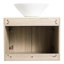 Lavabo de salle de bain rond en céramique blanc au-dessus du comptoir, apparence tendance, pas besoin de remplacer le meuble-lavabo, 10 pi