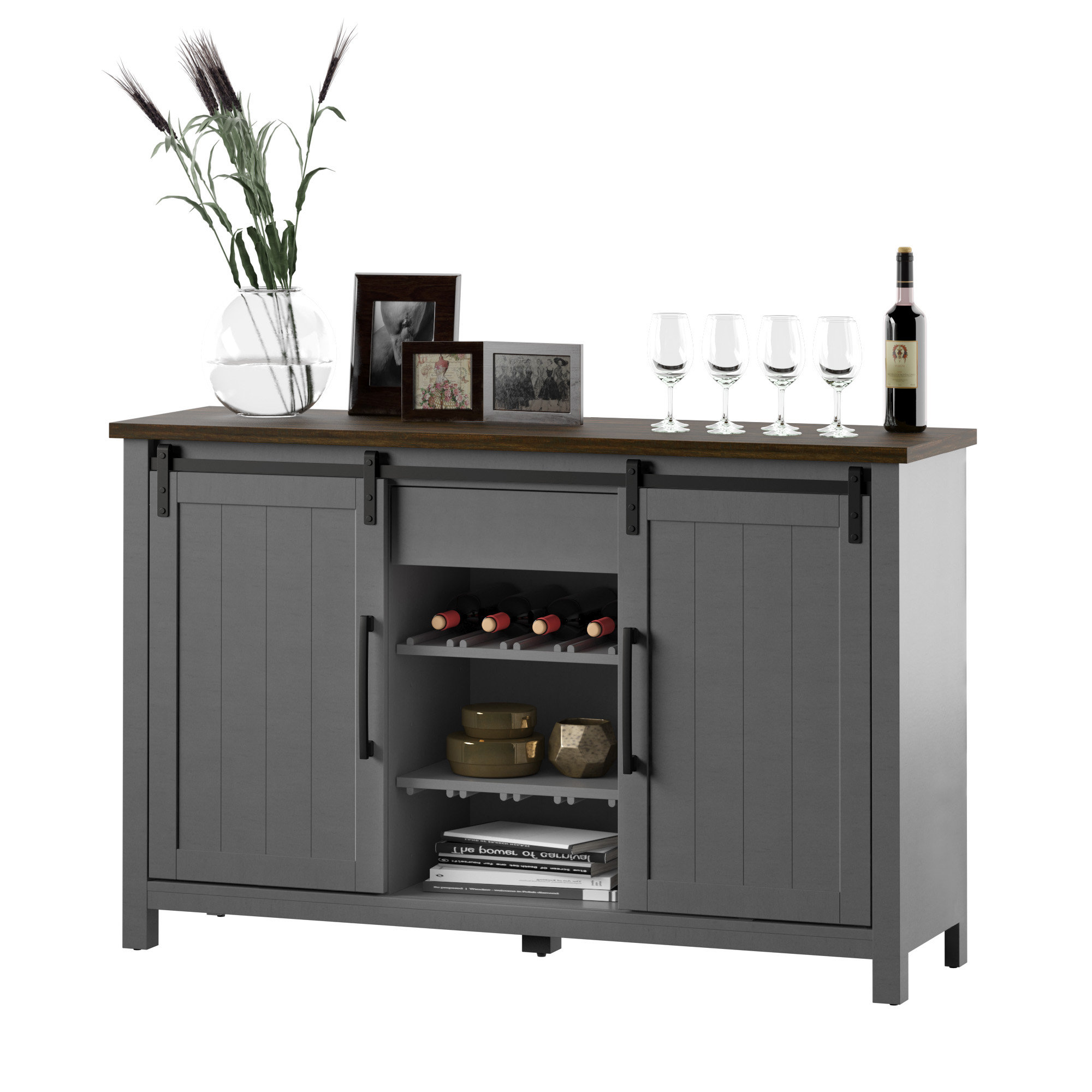 Laurel Foundry Modern Farmhouse® Guadalupe 54" Wide 1 Drawer Sideboard & Reviews | Wayfair