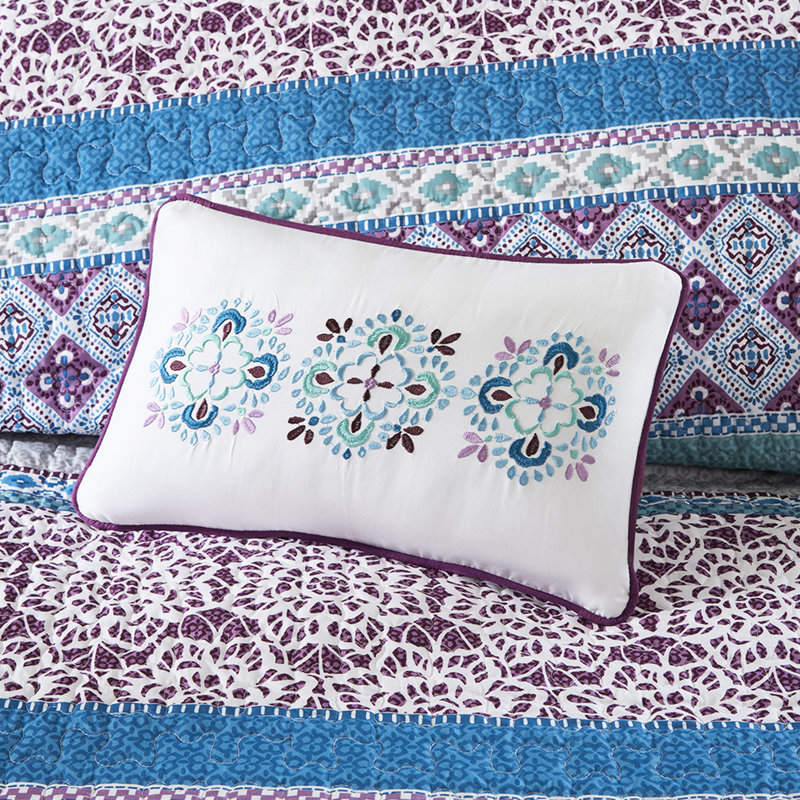 Courtepointe mauve simple / simple TG Global Inspired - et revers uni confortable avec coussins