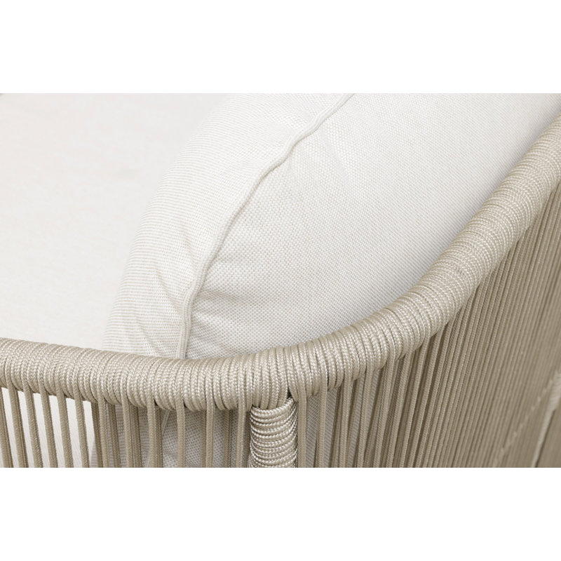 Causeuse d'extérieur en teck Alpine, Beige