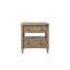 Table de chevet ouverte finition sable avec 2 tiroirs
