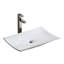 Lavabo de salle de bain rectangulaire en porcelaine vitreuse Modern