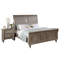 Mobilier de chambre à coucher à tête de lit à deux panneaux de style moderne et luxueux avec finition argentée antique-516814835