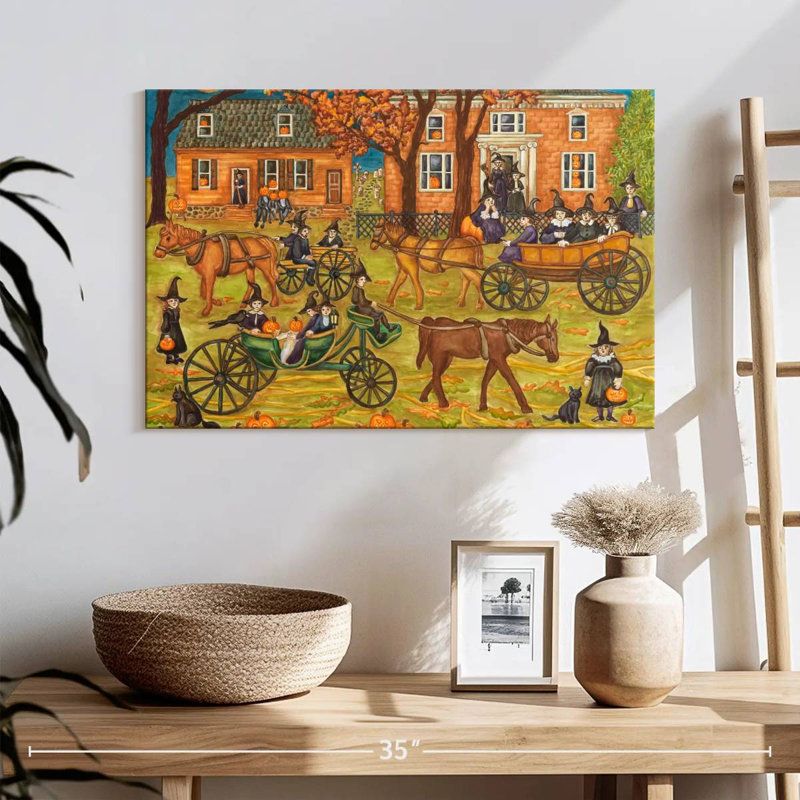 Witches Night Out, 16" H x 24" W