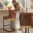 26'' Modern Counter Height Barstools with Tufted and Nailhead Trim-581175285