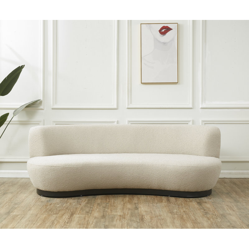 Portsmouth 90'' Upholstered Sofa, Oatmeal Boucle