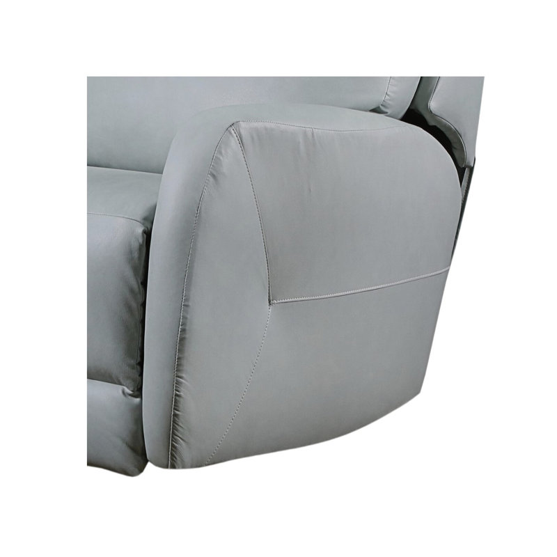 Esprit Leather Rocker Recliner, Gray