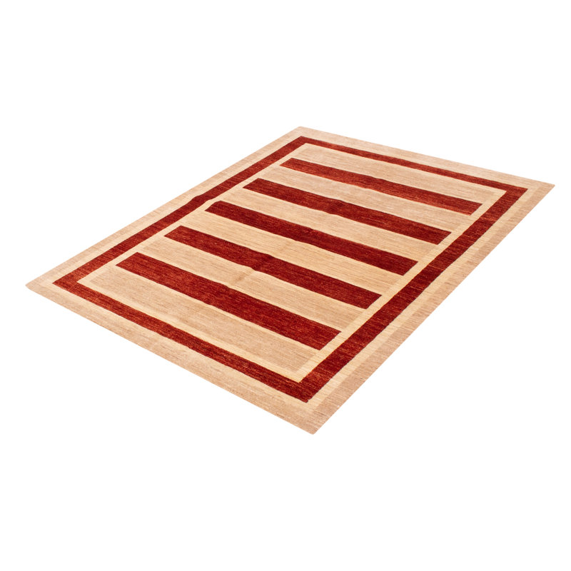 Tapis unique en laine noué à la main 6 pi x 8 pi 2 po nouvel âge Carnegia