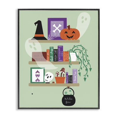 Bibliothèque Witchy Halloween, estampe numérique, design par Sazerelli Designs