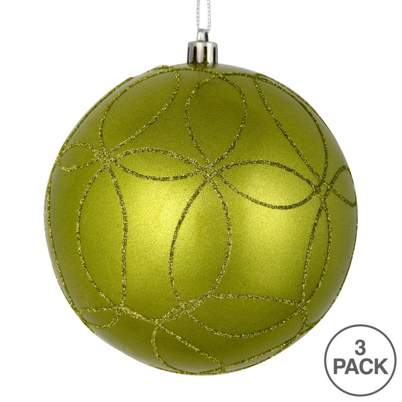 Ornement de bonbons avec motif de paillettes circulaires, Lime