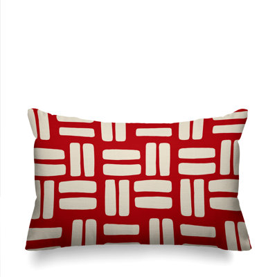Abstract Outdoor Reversible Throw Pillow