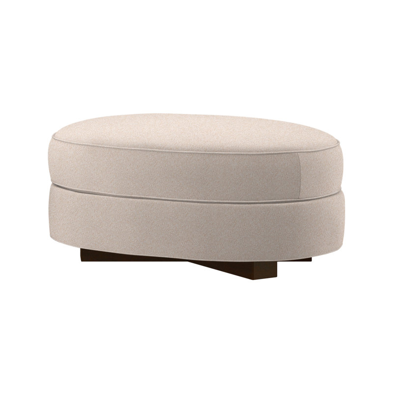 Repose-pieds ovale standard de 48 po de large Egg, Espresso, Polyester neutre 1353-92