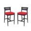 Tabourets de bar d'extérieur modernes en aluminium avec dossier ergonomique et coussin Sunbrella
