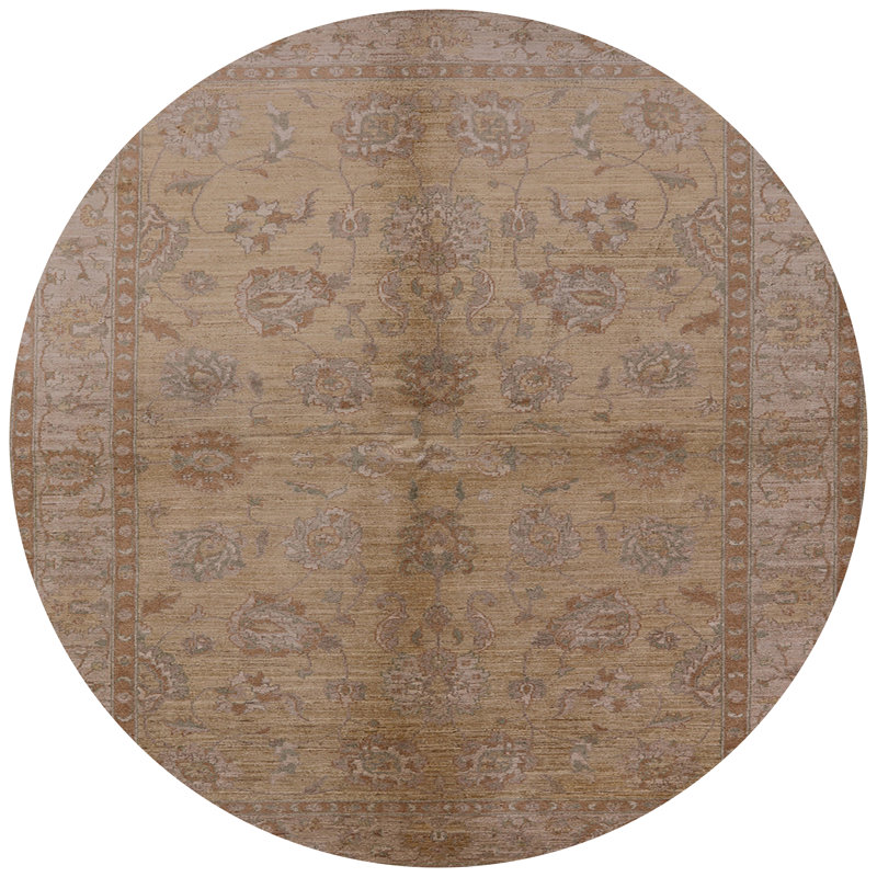 Tapis oriental brun Barrow, Rond 8 pi