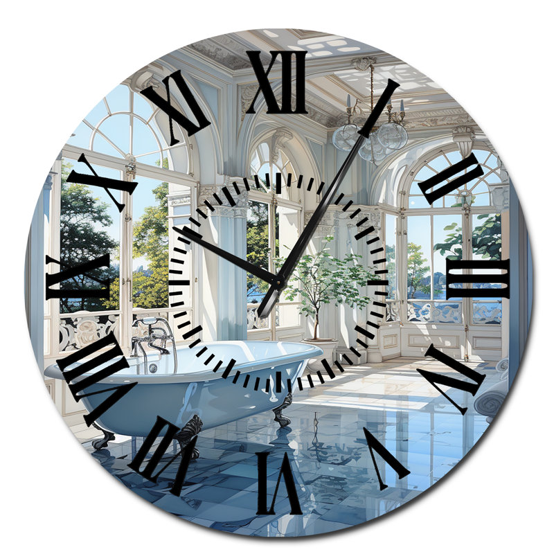 Horloge murale pour salle de bain, Surdimensionné