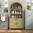 65" Tall Arched Storage Bookcase with Adjustable Shelves,Arched Cabinet with Drawer-1421478659