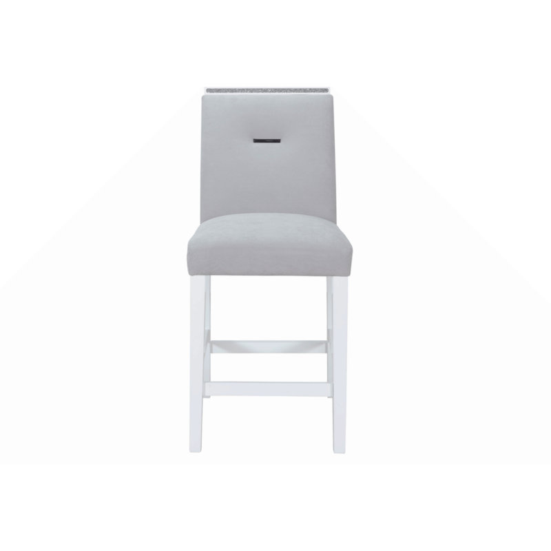 ARIYA DininG TABLE and Chair ENSEMBLE Ensemble de table de bar moderne, H 22,023 po x L 22,053 po x l 29,071 po, Blanc, Blanc