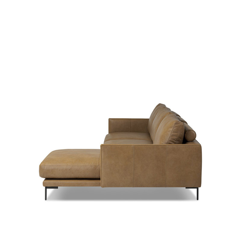 Canapé modulaire 2 pièces Gralerton, Orienté à gauche (vu de face), Mélange de polyester naturel Omari