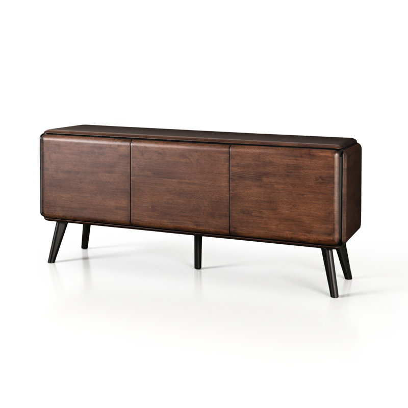 Rozella Solid Wood Server With Hidden Drawers And Shelves